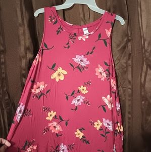 Old Navy Red Floral Blouse